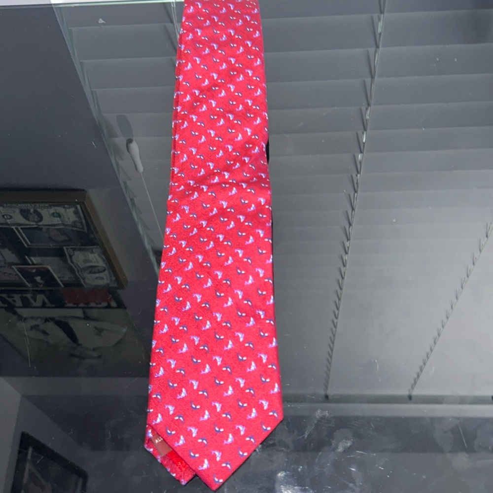 T.M. Lewin Silk Tie Dolphin Print